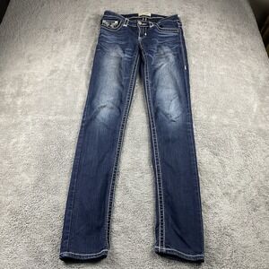 Big Star Liv Skinny Jeans Womens 26 R Blue Dark Wash Denim Low Rise